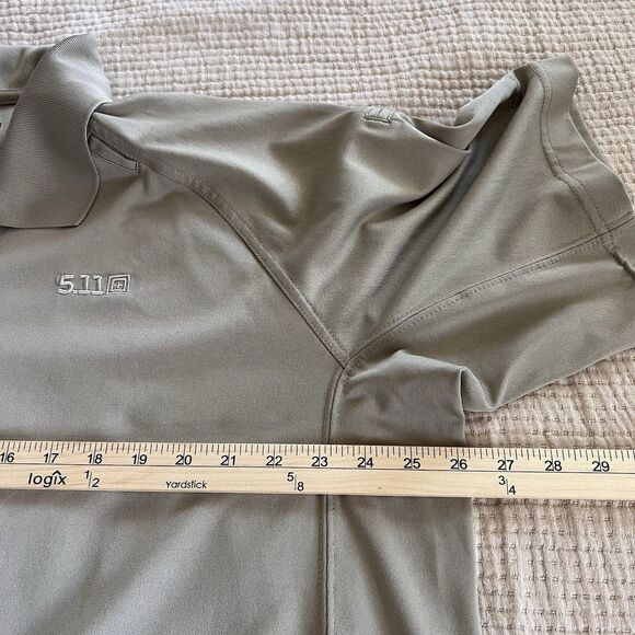 5.11 Tactical Series Men Performance Short Sleeve Polo Tan 2XL Outdoor Work - Picture 6 of 7